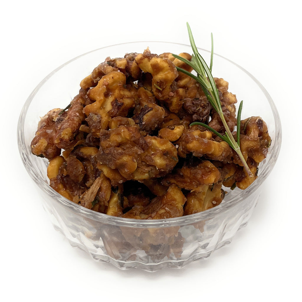 Roasted Rosemary Walnuts - Gourmet Sweet & Salty Snack
