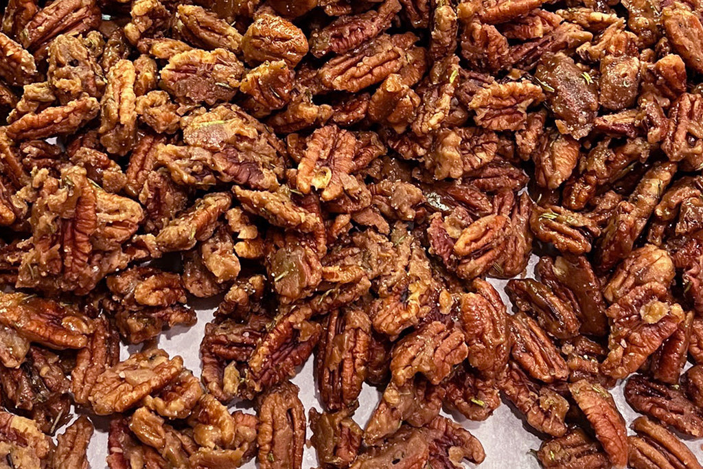 Roasted Rosemary Pecans - Gourmet Sweet & Salty Snack